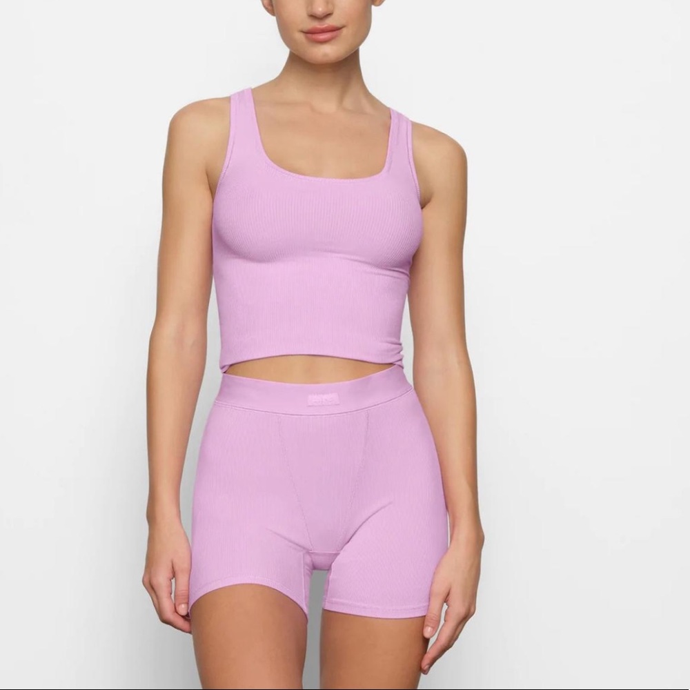 Skims Soft Lounge Boxer & Tank Set in Petal 🌸